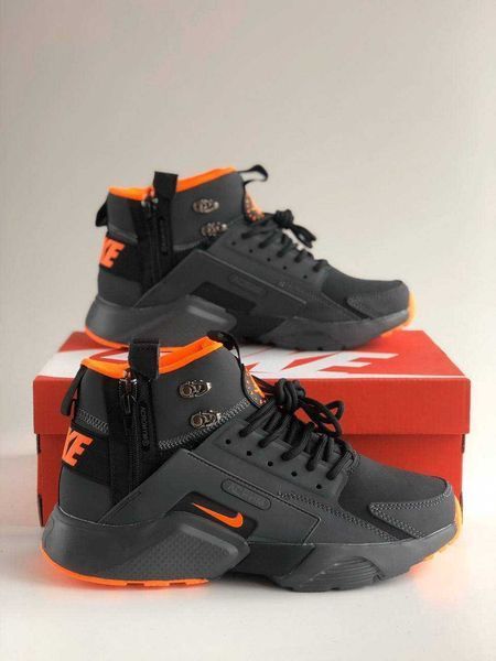 Кросівки Nike Huarache X Acronym Mid Black Orange Termo (термо) 01629-Помаранчевий-36 фото