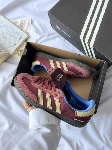 Кросівки Adidas Samba Nylon Wales Bonner Brown 15792-Бордовий-36 фото