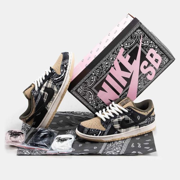 Кросівки Nike SB Dunk Low x Travis Scott Cactus Jack 04726-Бежевий-36 фото