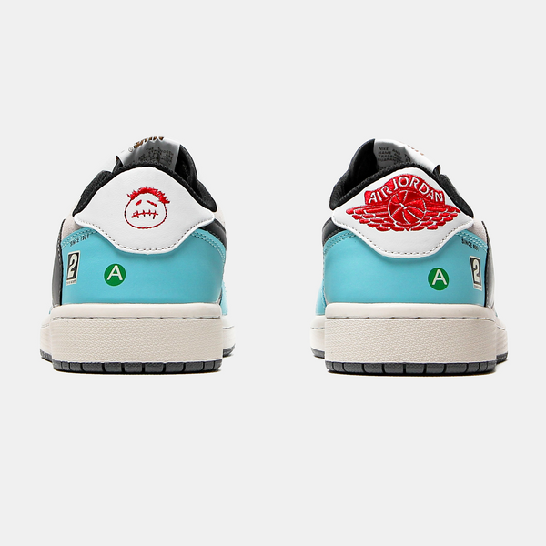Кросівки Jordan 1 Low Jackboys Cactus Jack 13275-Блакитний-36 фото