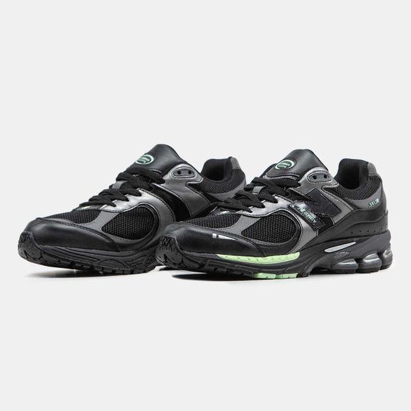 Кросівки NB New Balance 2002R Black Silver Green 09450-Чорний-36 фото