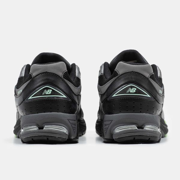 Кросівки NB New Balance 2002R Black Silver Green 09450-Чорний-36 фото