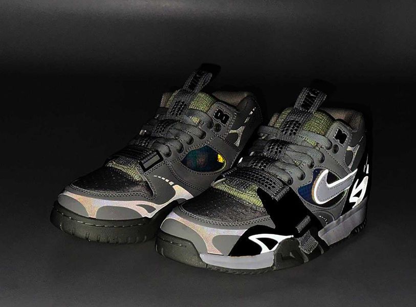 Кросівки Nike Air Trainer 1 Utility Beige Black White Hologram 09376-Сірий-36 фото