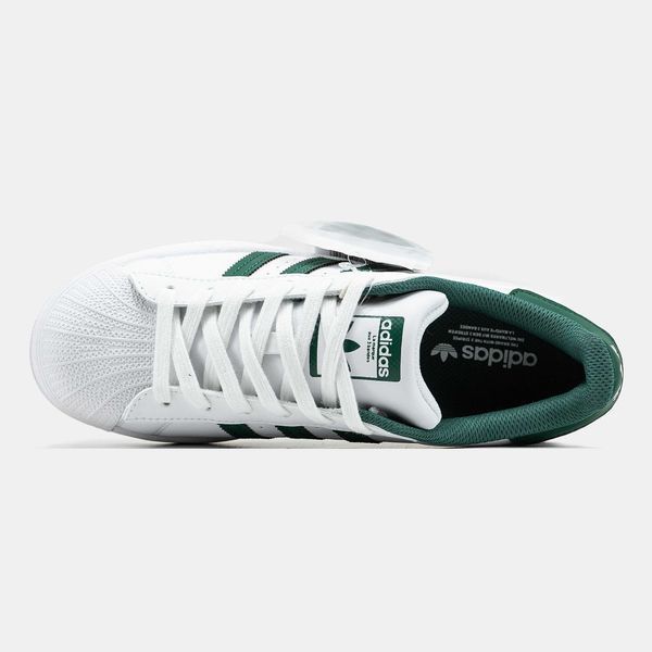 Кросівки Adidas Superstar White Green 17453-Зелений-36 фото