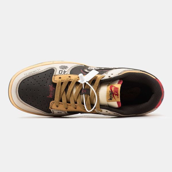 Кросівки Nike SB Dunk Low x Stussy 40th Brown Grey Beige 14560-Коричневий-36 фото
