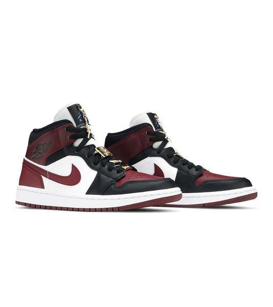 Кросівки Jordan 1 Mid SE Black Dark Beetroot 05951-Бордовий-36 фото
