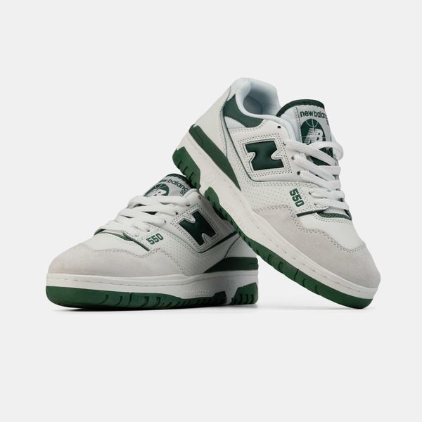 Кросівки NB New Balance 550 White Green 07130-Зелений-36 фото